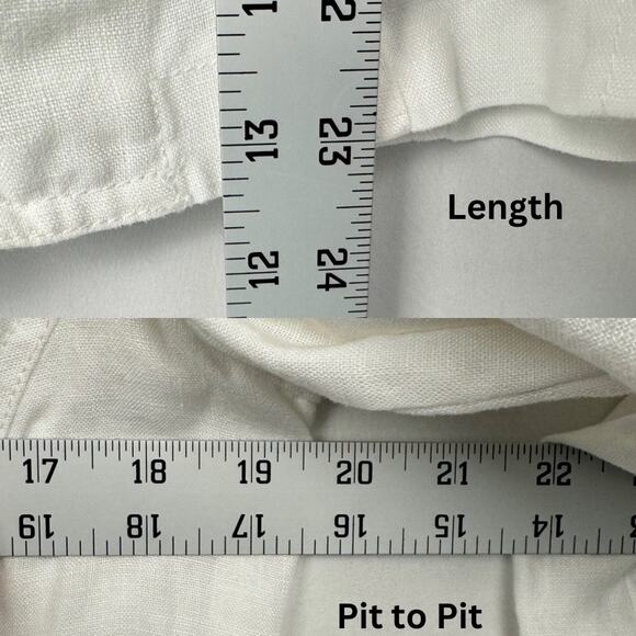 Focus Life Style Off White Linen Lightweight Button Up Breathable Blazer Sz 8 - Picture 9 of 10